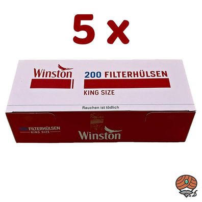 1000 Winston King Size Filterhülsen (5 x 200 Stück)