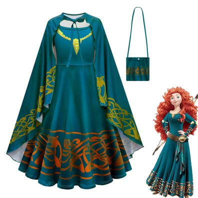 Cosplay Brave Princess Merida Kinder Madchen Kleider Halloween Maskerade Anzuge
