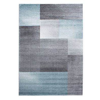 Kurzflor Teppich LUCCA Blau