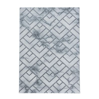 Kurzflor Teppich NAXOS Silber