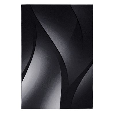 Kurzflor Teppich PLUS Schwarz