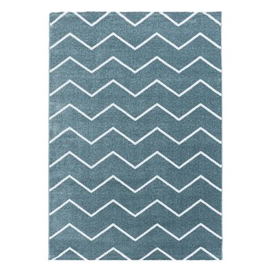 Kurzflor Teppich RIO Blau