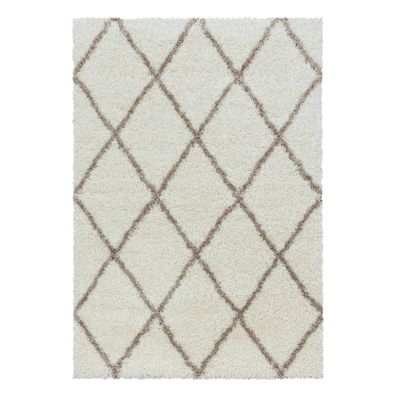 Hochflor Teppich ALVOR Creme