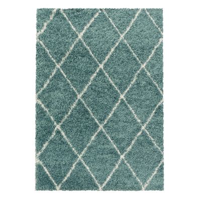 Hochflor Teppich ALVOR Blau