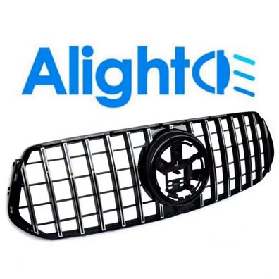 Panamericana Kühlergrill 360 Schwarz Hochglanz Chrom Mercedes GLE V167 Facelift