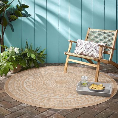 Outdoor Teppich Comilla Beige Rund