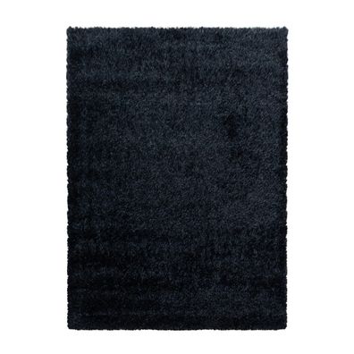 Hochflor Teppich Brilliant Schwarz