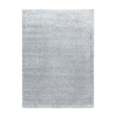 Hochflor Teppich Brilliant Silber