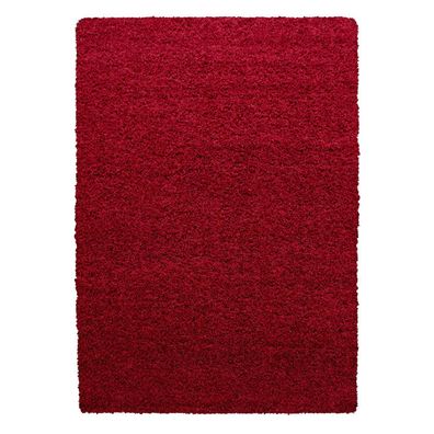 Hochflor Teppich DREAM Rot