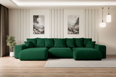 Couch mit Schlaffunktion, Wohnzimmer - Wohnlandschaft ESKAR-U