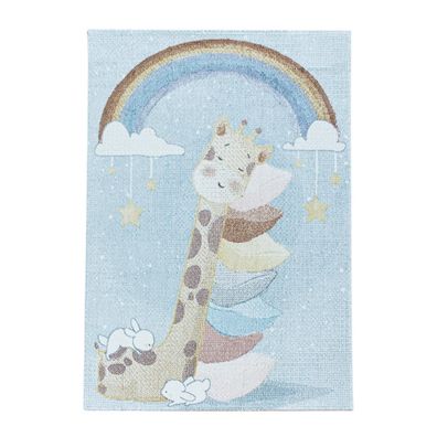 Kinder Teppich LUCKY Blau