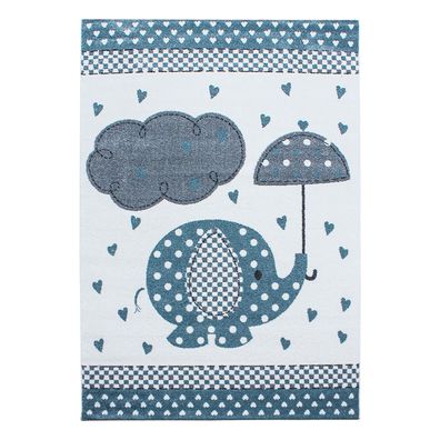 Kinder Teppich KIDS Blau