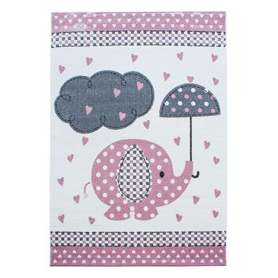 Kinder Teppich KIDS Pink