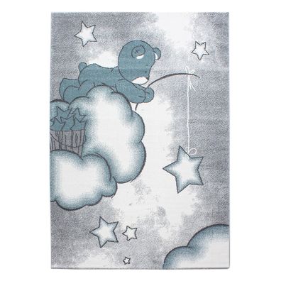 Kinder Teppich KIDS Blau