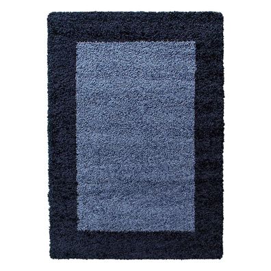 Hochflor Teppich LIFE Marineblau