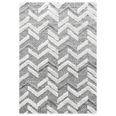 Hochflor Teppich PISA Grau