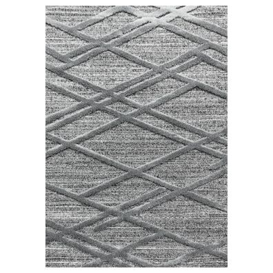 Hochflor Teppich PISA Grau