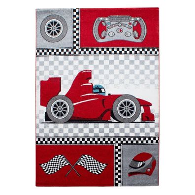 Kinder Teppich KIDS Rot