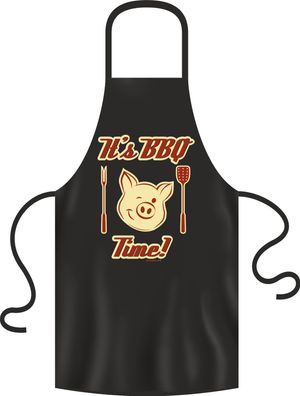 Grillschürze, Kochschürze, Küchenschürze, It`s BBQ Time, Rahmenlos® 2981