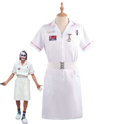 The Dark Knight Batman Joker Nurse Kleid Kostume Halloween Karneval Anzug Outfit
