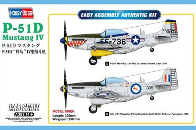 Hobby Boss 1:48 85806 P-51D Mustang IV Fighter