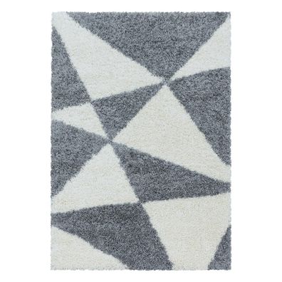 Hochflor Teppich TANGO Grau