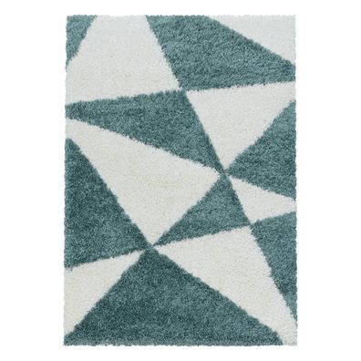 Hochflor Teppich TANGO Blau