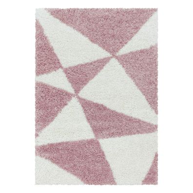 Hochflor Teppich TANGO Rosa