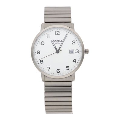 Boccia Herrenuhr Titan 3660-01 mit mineralglas, zugband