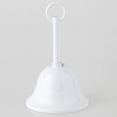 Lampen Baldachin – Metall weiß, Tulpenform Ø 90 mm × H 61 mm, mit Leuchtenaufhängu