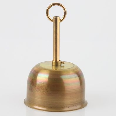 Lampen Baldachin – Metall Messing roh, Ø 90 mm × H 55 mm, mit Leuchtenaufhängung