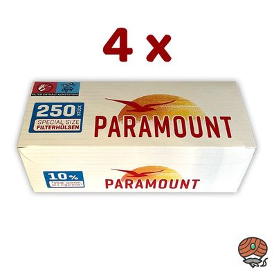 Paramount Extra Filterhülsen, 4x250 Stück = 1000 Hülsen