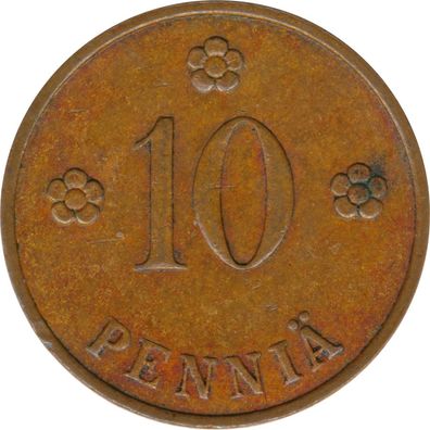 Finnland 10 Penniä 1939 Wappen*