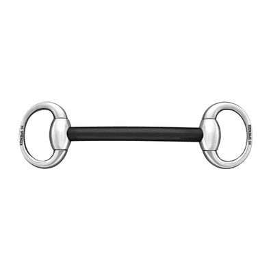 Spenger Olivenkopf Stangengebiss 16 mm Hartcarbon mit ovalen Ringen Edelstahl