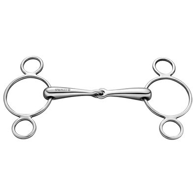 Sprenger 3Ring Gebiss einfach gebrochen 18 mm Springkandare Wien Edelstahl