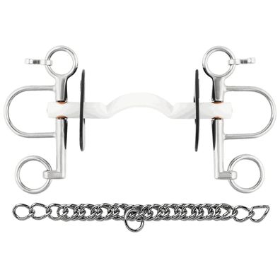 Sprenger Nathe Pelham 15 mm mit weicher Stange Zungenfreiheit und kurzen Anzügen