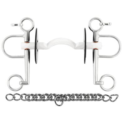 Sprenger Nathe Pelham 15 mm mit harter Stange Zungenfreiheit und lange Anzügen