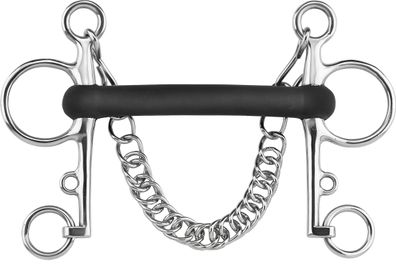 Sprenger Pelham Stangengebiss Hartgummi 18 mm Hartgummi starr Edelstahl