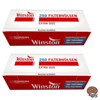 2 Pack Winston Rot Extra Hülsen à 250 Stück
