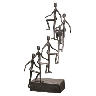 Gilde Skulptur, "get up together", Gruppe, Eisen, braun, VE 1, L. 8 cm, B. 20 cm,