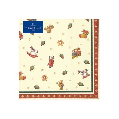 Villeroy & Boch Vorteilset 4 Stück Winter Specials Toys Cockt.-Serviette Streumoti