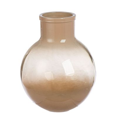 Gilde Vase, bauchig, "Novelle", Glas, braun, VE 1, H. 31 cm, D. 24 cm 57580 406338