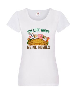 Ich esse nicht meine Homies | Farmer | Landwirt Damen Shirt Weiß