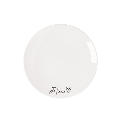 Villeroy & Boch Vorteilset 6 Stück Statement Fruehstuecksteller Je t'aime weiß, ch
