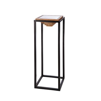 Gilde Deko-Säule, quadratisch, "Moorea", Metall, braun, schwarz, VE 1, L. 30 cm,