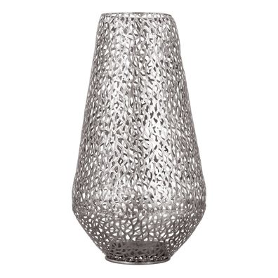 Casablanca Windlicht, "Purley", Metall, silberfarben, , H. 46 cm, D. 25 cm 54958