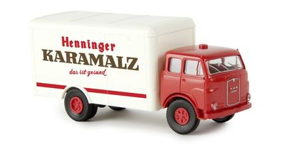 MAN 10.212 F Koffer "Henninger Karamalz", H0 Auto Modell 1:87, Brekina 78371