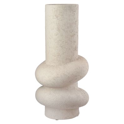 Gilde Vase, "Ring", Keramik, hellgrau, VE 2, H. 40 cm, D. 19 cm 32822 4063387328224