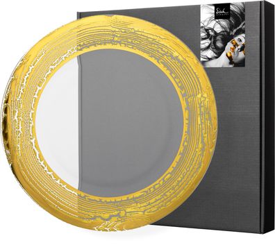Eisch Vorteilset 2 Stück Tortenplatte 301/31 gold im Geschenkkarton Goldleaf 77530