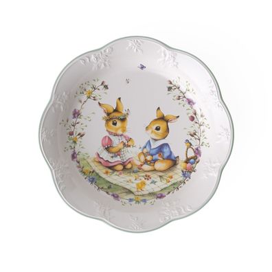 Villeroy & Boch Spring Fantasy Schale mittel, Picknick Premium Porcelain grün, eiß